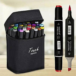 Скетч маркери для малювання 36 шт / Набір двосторонніх маркерів для малювання