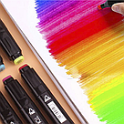 Набір двосторонніх маркерів для скетчинга 168 шт / Маркери для малювання, фото 7