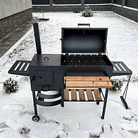 Великий мангал барбекю GORА-1 з вентиляцією та піччю, мангал для дому та дачі
