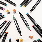 Набір двосторонніх маркерів 60 шт / Спиртові скетч маркери для малювання, фото 8