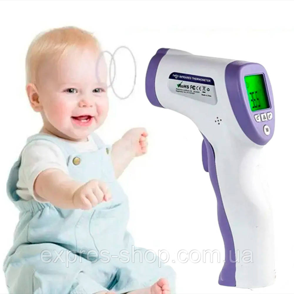 Безконтактний термометр інфрачервоний, на батарейках, DT-8826 / Електронний градусник, фото 1