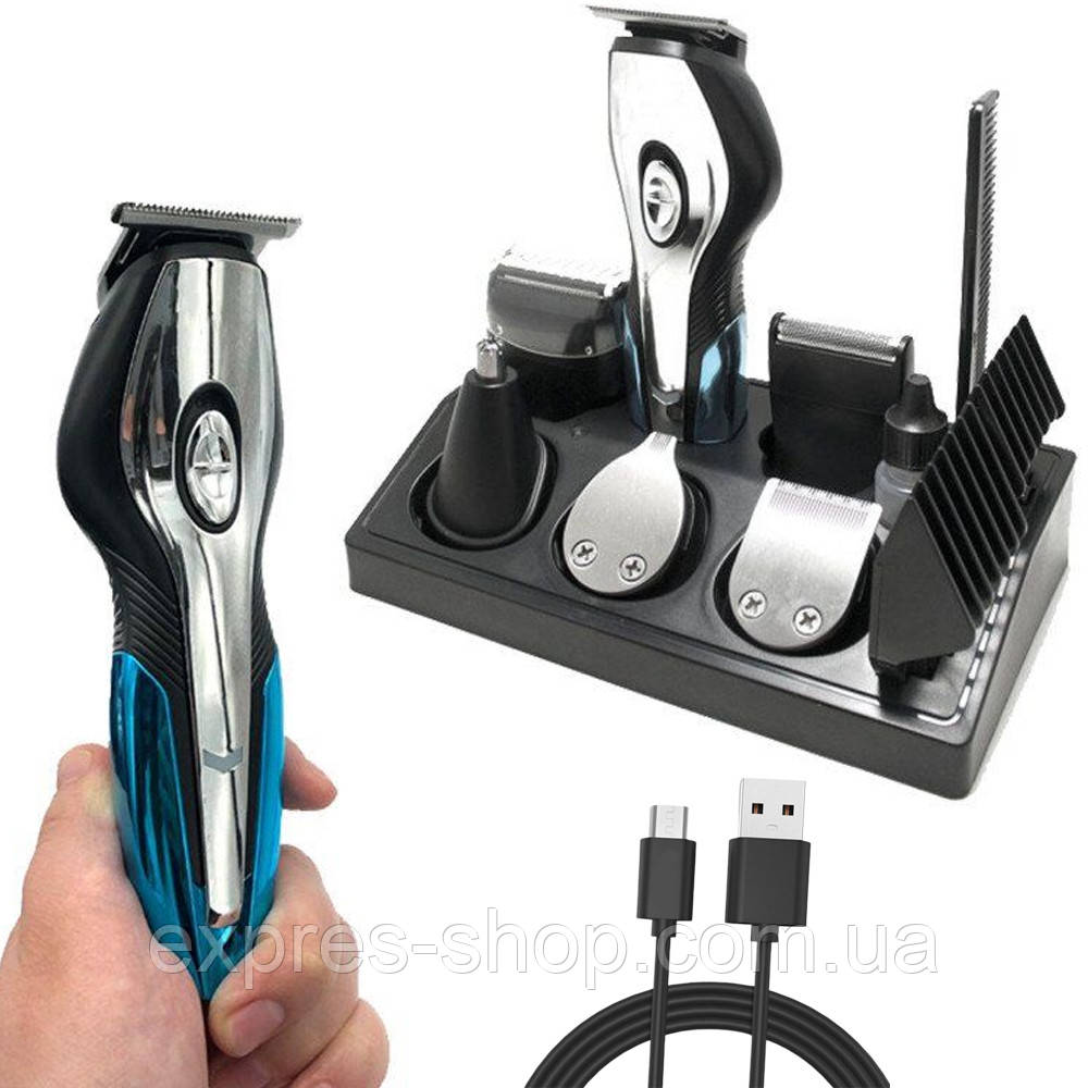 Професійна машинка для стрижки волосся 11в1, Geemy GM-562 / Набір для моделювання зачіски / Тример, фото 1