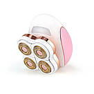 Жіночий тример епілятор для ніг S-906 / Епілятор-електробритва акумуляторна жіноча з 4 головками, фото 8