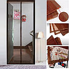 2 шт Москітна сітка на магнітах 210х100см Magic Mesh / Антимоскітна сітка на двері / Штора антимоскітна, фото 9