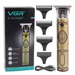 Тример для волосся акумуляторний +4 насадки, VGR 085 / Професійний тример для бороди, VGR 085 / Професійний тример для бороди