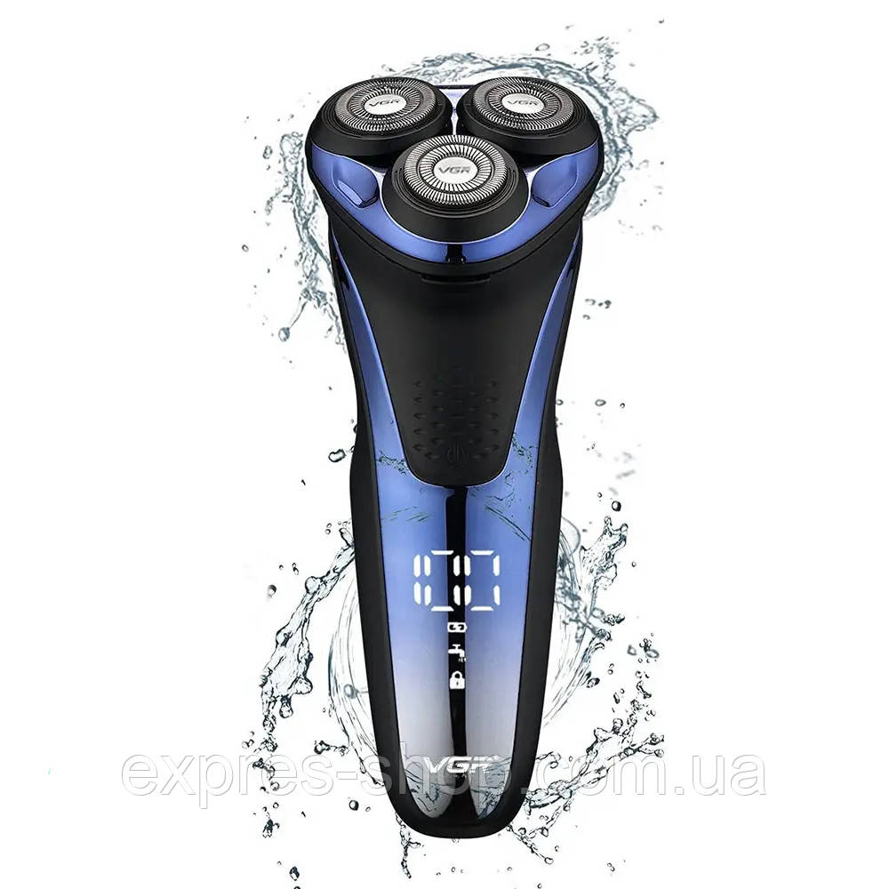 Акумуляторна електробритва VGR V-306 / Чоловіча бритва тример для бороди / Тример для стрижки бороди, фото 1