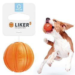 Міцна іграшка-м'ячик (5см) для собак, ЛАЙКЕР5 / Інтерактивна гра для собачок / Плаваючий м'яч для цуценят