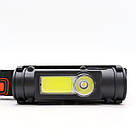Налобний ліхтар із магнітом та USB зарядкою BL 211 ХРЕ-COB / Акумуляторний ліхтарик на голову, фото 4