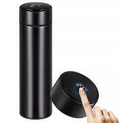 Термос з інтелектуальним сенсорним LED екраном 500мл, Чорний / Термос із нержавіючої сталі
