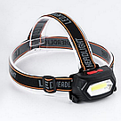 Акумуляторний ліхтар налобний з USB-зарядкою, BL 203 COB / Налобний ліхтарик на голову з акумулятором, фото 6