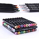 Набір скетч маркерів 120шт для малювання / Двосторонні маркери на спиртовій основі для скетчингу, фото 4