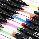 Набір скетч маркерів 120шт для малювання / Двосторонні маркери на спиртовій основі для скетчингу, фото 6