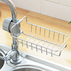 Кухонний органайзер тримач для губки з нержавіючої сталі (17х10х4см) HELPER XL-232 / Полиця на кран