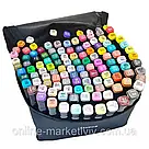 Набір скетч маркерів 120шт для малювання / Двосторонні маркери на спиртовій основі для скетчингу, фото 5