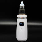 Дитячий аспіратор для носа 2в1, USB-C, + 3 насадки, BABY NOSE / Соплевідсмоктувач назальний електронний, фото 6