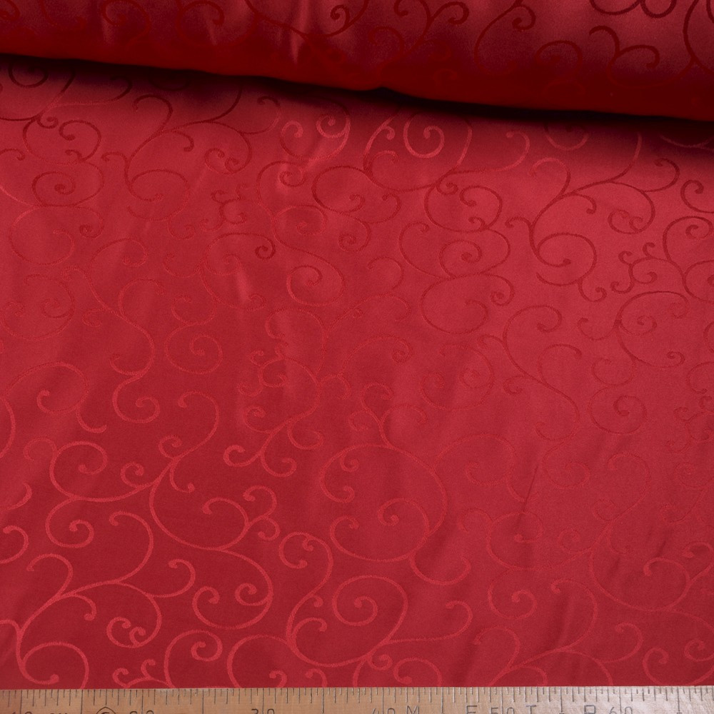 Жакард скатертинний завитки червоний темний, ш.320 (33114.062)