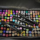 Набір двосторонніх маркерів в чохлі, 204 шт / Маркери для малювання / Маркери для скетчингу, фото 7