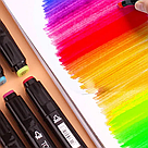 Набір двосторонніх маркерів в чохлі, 204 шт / Маркери для малювання / Маркери для скетчингу, фото 9