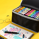 Набір скетч маркерів 262шт + Подарунок Магнітний конструктор 63шт / Маркери для малювання, фото 5