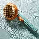 Гребінець для шерсті котів та собак / Пуходерка з кнопкою / Щітка для вичісування шерсті тварин, фото 7