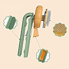 Гребінець для шерсті котів та собак / Пуходерка з кнопкою / Щітка для вичісування шерсті тварин, фото 3