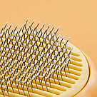 Гребінець для шерсті котів та собак / Пуходерка з кнопкою / Щітка для вичісування шерсті тварин, фото 5