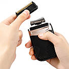 Електробритва триммер з насадками V-331 / Прилад для стрижки волосся та бороди / Чоловіча акумуляторна бритва, фото 6