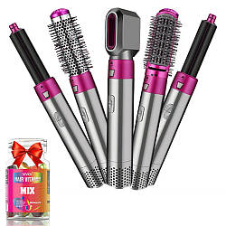 Мультистайлер 5 в 1 Hot Air Styler + Подарунок Капсули для волосся мікс 30 шт Sevich / Фен гребінець для волосся