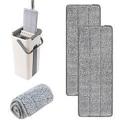 Комплект 2 шт Запаска для швабри з мікрофібри 32*11 см / Змінна насадка для швабри