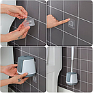 Йоршик для унітазу з автоматичним відкриттям та силіконовою щіткою / Йоршик-щітка для унітазу, фото 7