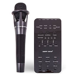 Комплект 2в1 Бездротова Звукова карта-мікшер + Мікрофон, 7 ефектів, EL-202 / Портативний мікшерний набір