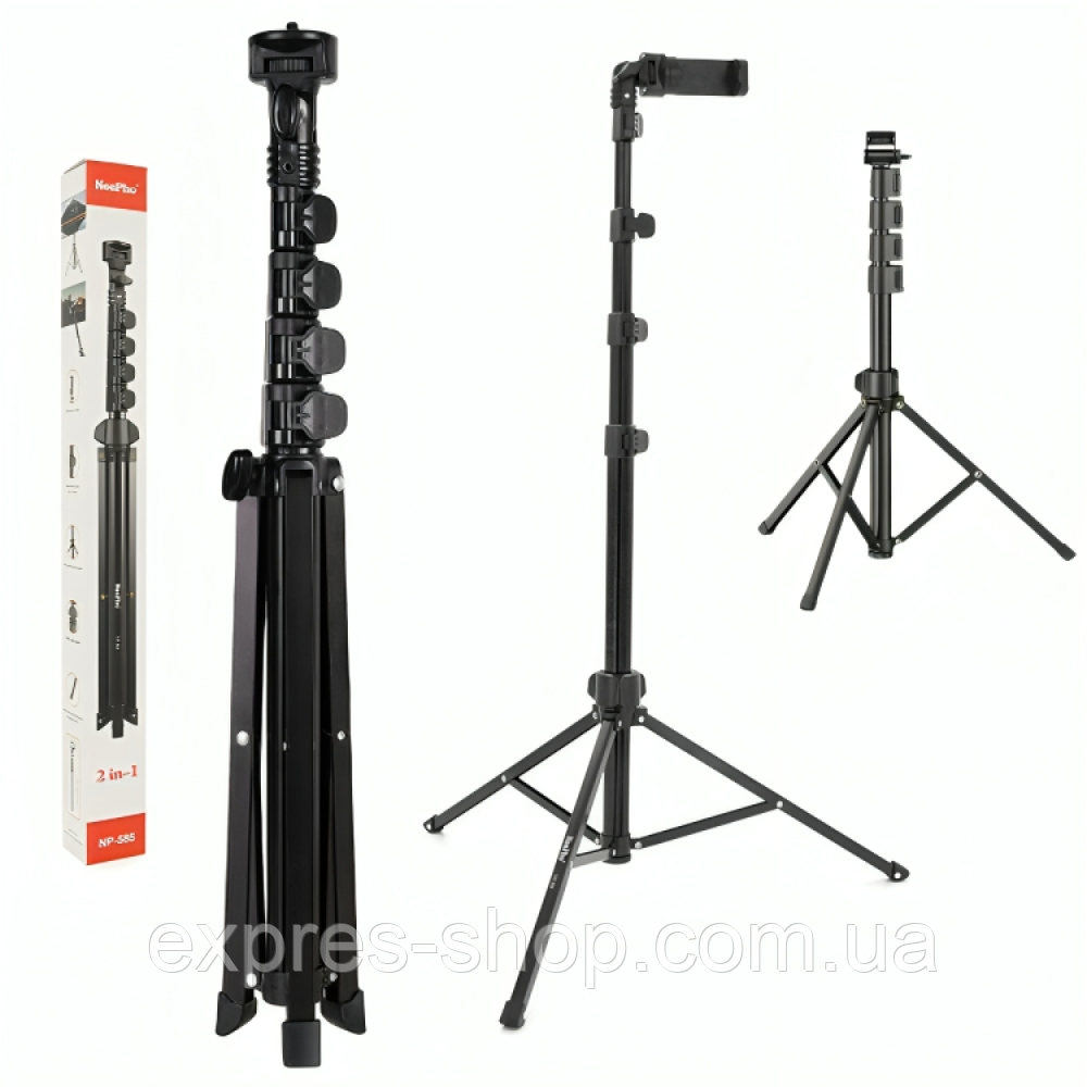 Штатив для телефону 33-68см, Nee Pho NP-588 / Тренога для телефону / Монопод / Трипод / Селфі палка, фото 1