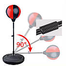 Дитячий боксерський набір Стійка 80-110см + рукавички + насос / Груша для боксу / Боксерська груша на стійці, фото 7