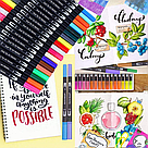 Акварельні маркери двосторонні 48шт із сумкою, Color pencil / Набір маркерів для малювання / Скетч маркери, фото 7