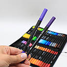 Акварельні маркери двосторонні 48шт із сумкою, Color pencil / Набір маркерів для малювання / Скетч маркери, фото 9