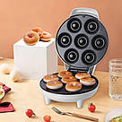 Апарат для приготування пончиків на 7 шт, 1200 Вт, XL-615 / Машинка електрична для випікання пончиків, фото 2