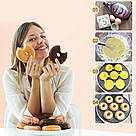 Апарат для приготування пончиків на 7 шт, 1200 Вт, XL-615 / Машинка електрична для випікання пончиків, фото 6