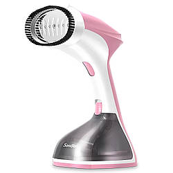 Ручний відпарювач для одягу 1500Вт, Sonifer SF 9079, Рожевий / Вертикальна парова праска / Парогенератор