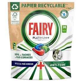 Таблетки для посудомийної машини Fairy Platinum Plus Paperbag 36шт