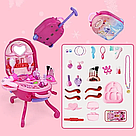 Ігровий набір у валізці для дівчаток 2в1, на 31 предмет, Fashion Girl / Іграшковий набір салон краси, фото 3