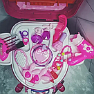 Ігровий набір у валізці для дівчаток 2в1, на 31 предмет, Fashion Girl / Іграшковий набір салон краси, фото 6