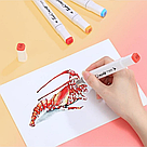 Набір двосторонніх маркерів для скетчингу 36 шт SKETCH MARKER ART-0001 / Скетч маркери для малювання, фото 7