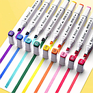 Набір двосторонніх маркерів для скетчингу 36 шт SKETCH MARKER ART-0001 / Скетч маркери для малювання, фото 10