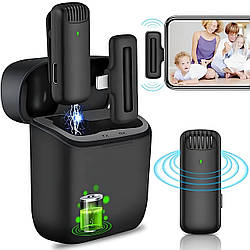 Бездротовий петличний мікрофон 2 шт, Lightning, J11 / Мікрофон для блогерів / Петличка для телефону