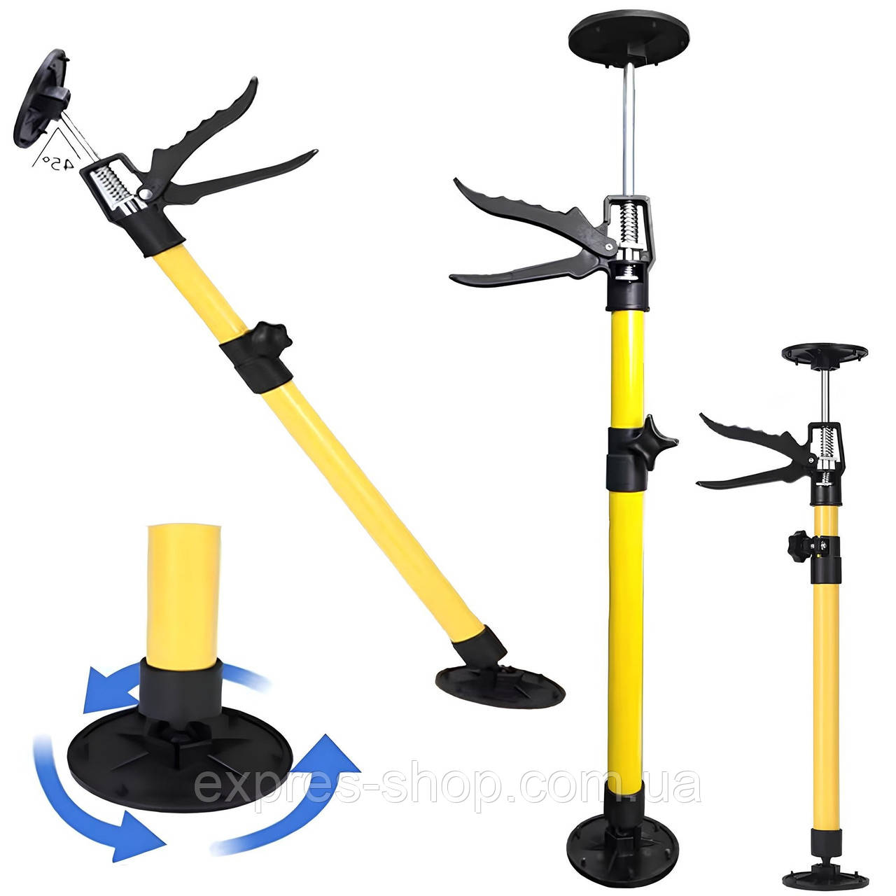 Телескопічна опора домкрат 30-59см, 40 кг (1шт) / Домкрат для встановлення меблів / Стійка для монтажних робіт, фото 1