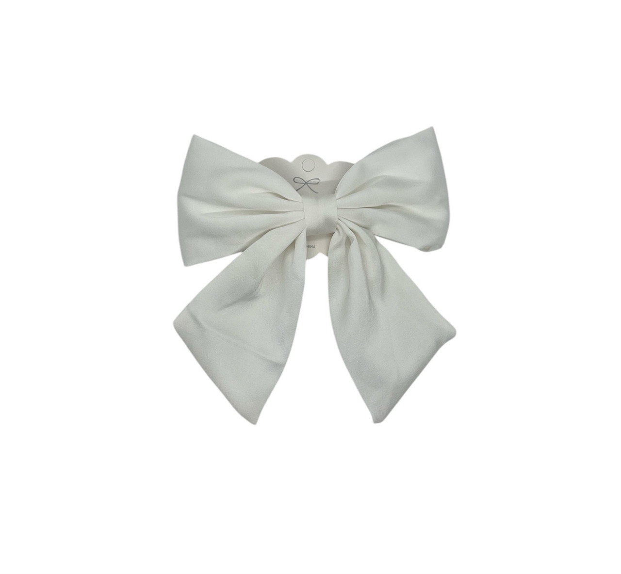 Бант білий заколка автомат, фото 1