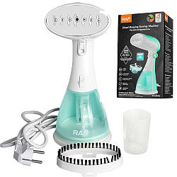 Ручний відпарювач для одягу (1500W, 300мл) RAF 1214G, Зелена / Побутова вертикальна парова праска