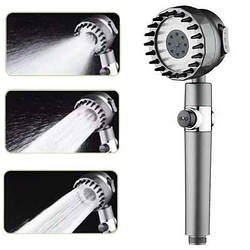 ОПТ від 10 шт, Насадка лійка для душу, 3 режими / Масажна лійка на кран / Турбо лійка з обертанням на 360°
