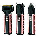 Електробритва тример 3в1, GM 789 / Акумуляторна бритва для бороди та носа / Бездротовий триммер для гоління, фото 3