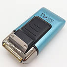 Електробритва шейвер з USB і LED дисплеєм, VGR V-357, Бірюзова / Акумуляторна бритва / Тример для обличчя, фото 4